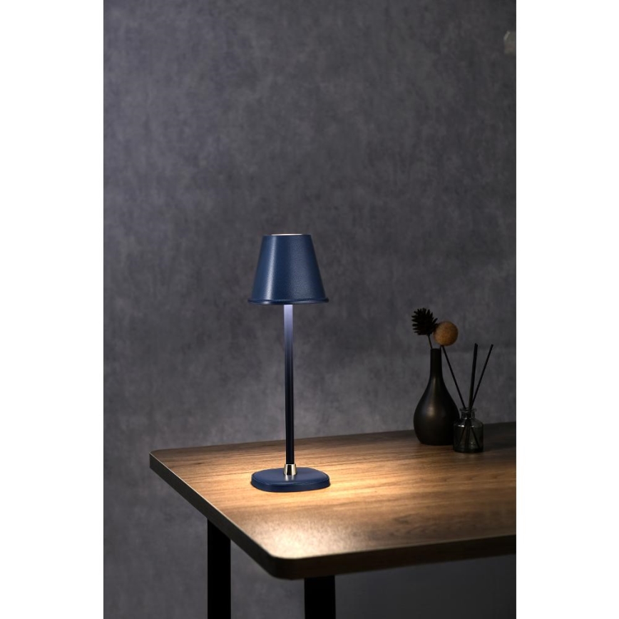 LED Dimbare oplaadbare tafellamp LED/3W/1800 mAh donkerblauw