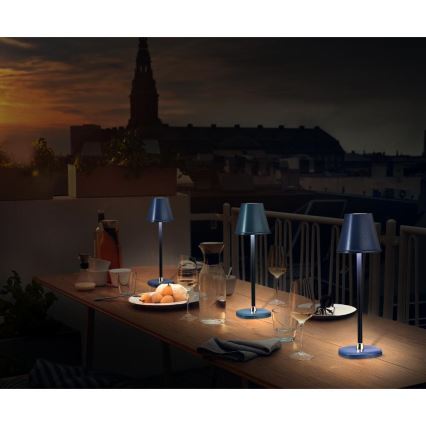 LED Dimbare oplaadbare tafellamp LED/3W/1800 mAh donkerblauw