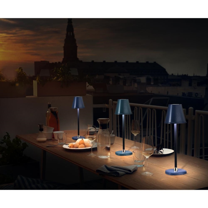 LED Dimbare oplaadbare tafellamp LED/3W/1800 mAh donkerblauw