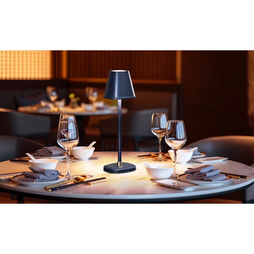 LED Dimbare oplaadbare tafellamp LED/3W/1800 mAh donkerblauw
