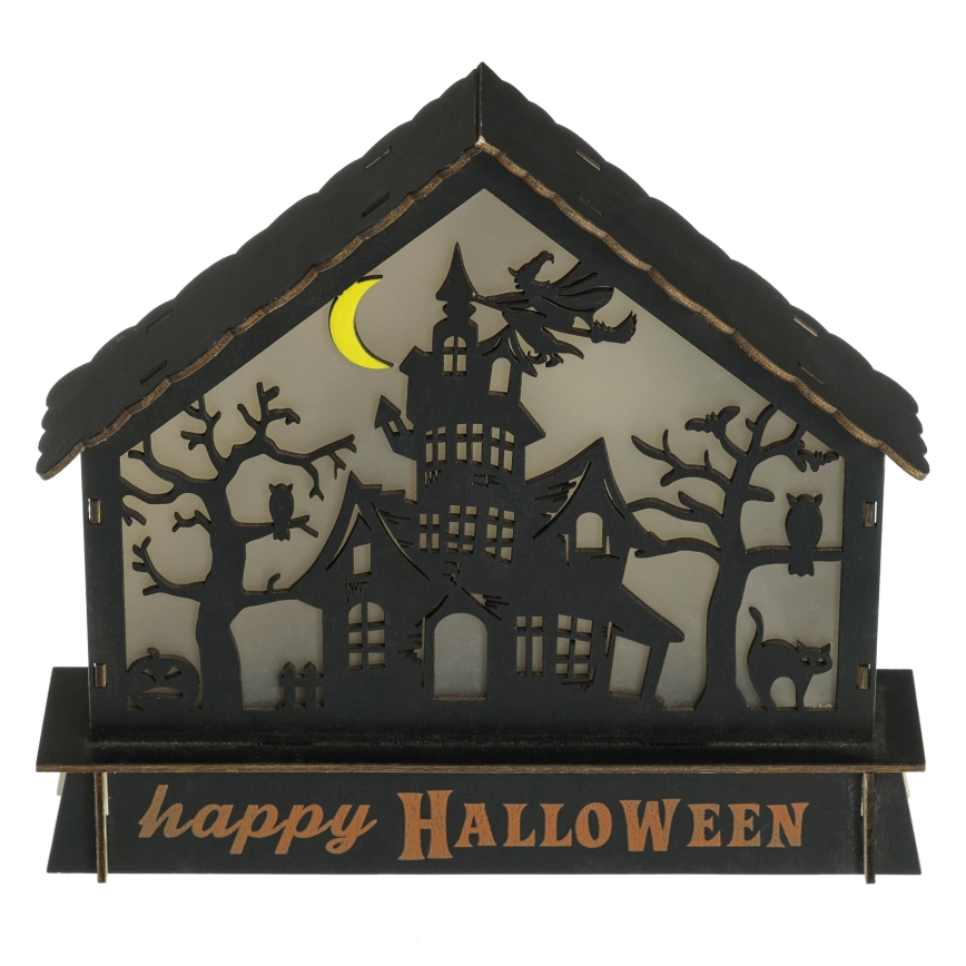 LED Decoratie HALLOWEEN LED/2xAA/multicolor spookhuis