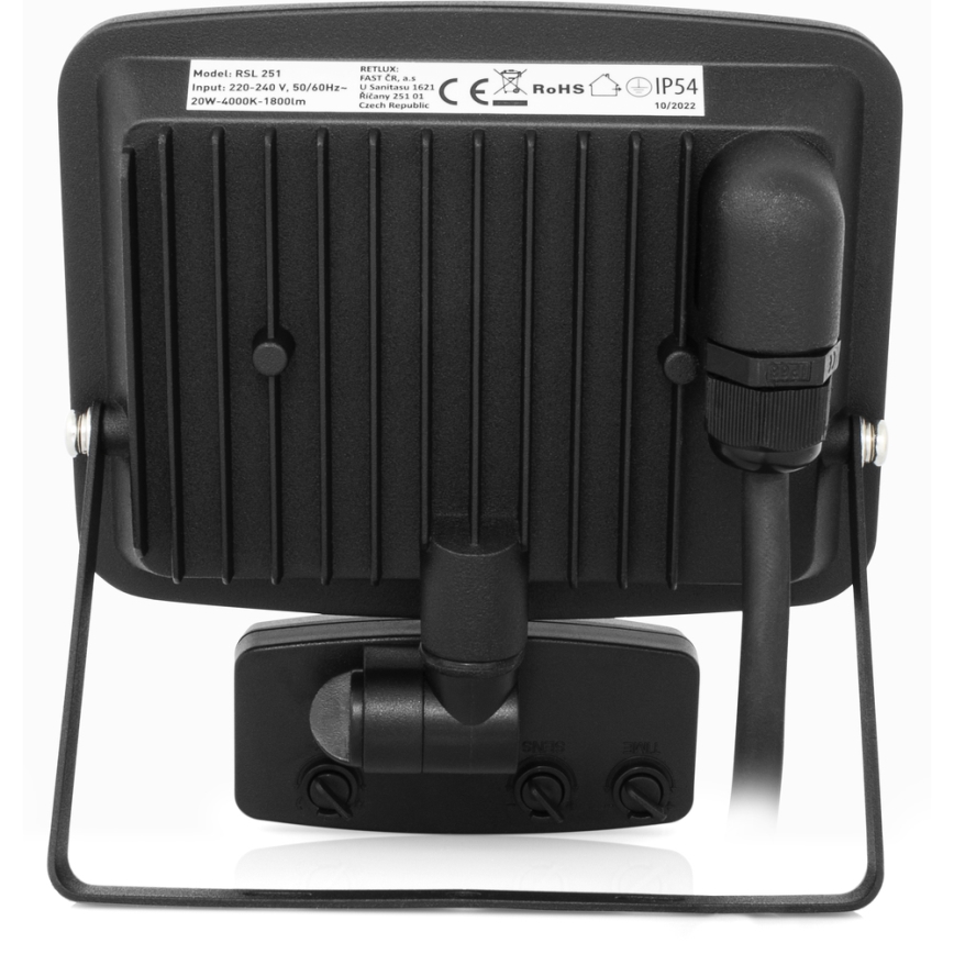 LED randloze schijnwerper met sensor LED/20W/230V 4000K IP65