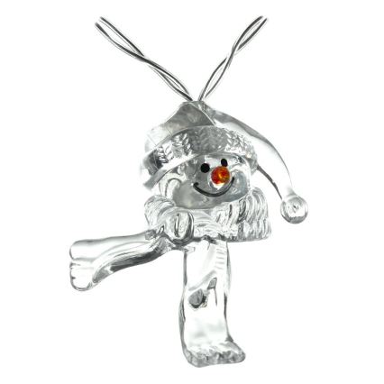 LED Kerst lichtsnoer 10xLED/2xAA/warm wit 1,65m Sneeuwpoppen