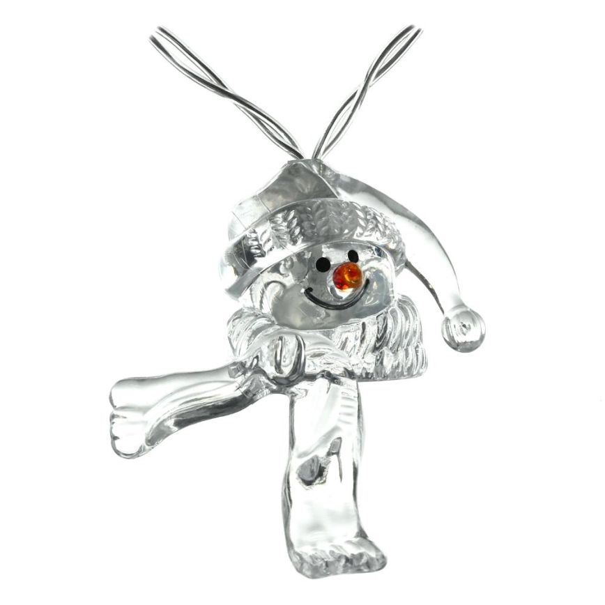 LED Kerst lichtsnoer 10xLED/2xAA/warm wit 1,65m Sneeuwpoppen