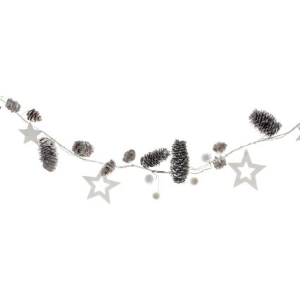 LED Kerst lichtsnoer 10xLED/3xAA 2,5m warm wit