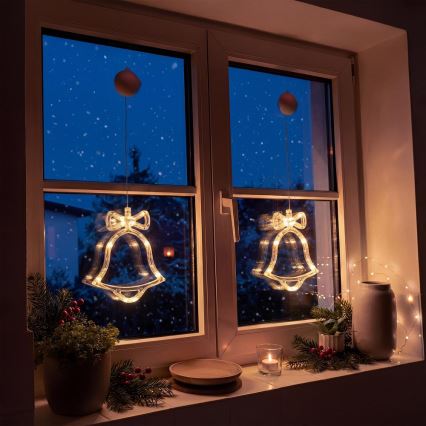 LED kerstdecoratie LED/3xAAA/warm wit bel