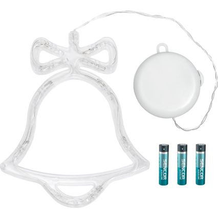 LED kerstdecoratie LED/3xAAA/warm wit bel