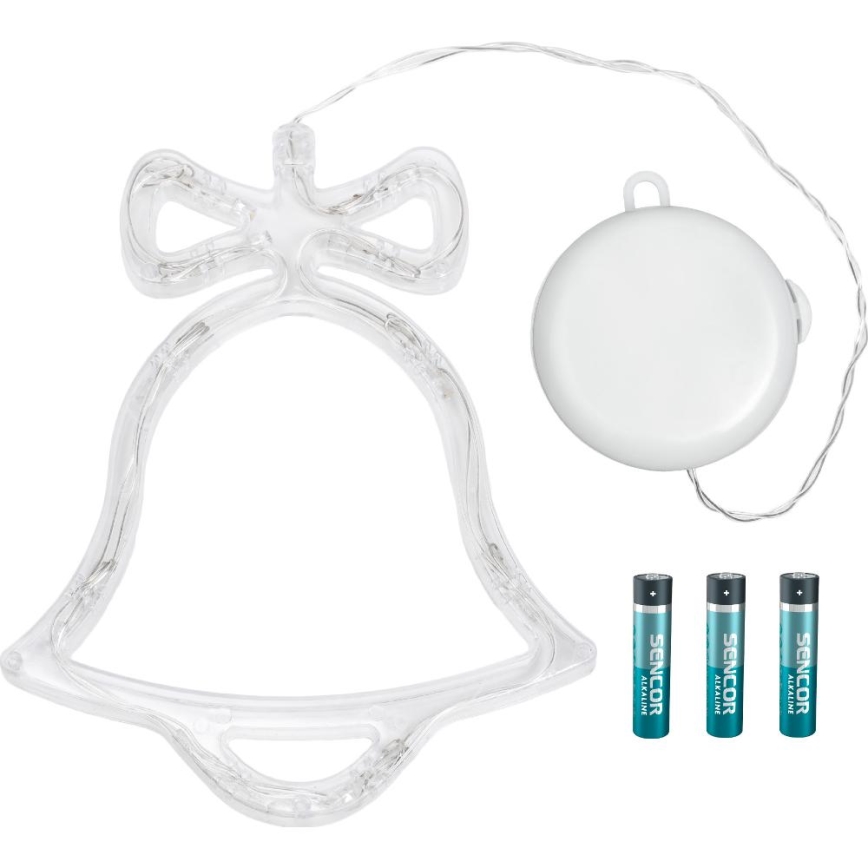 LED kerstdecoratie LED/3xAAA/warm wit bel