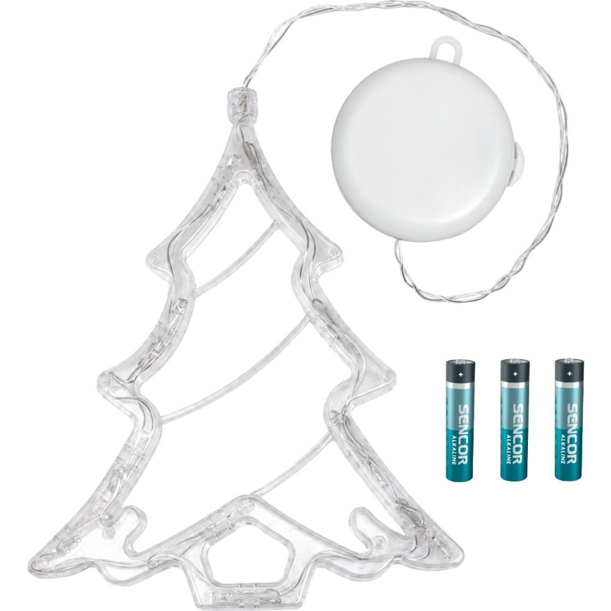 LED kerstdecoratie LED/3xAAA/warm wit kerstboom