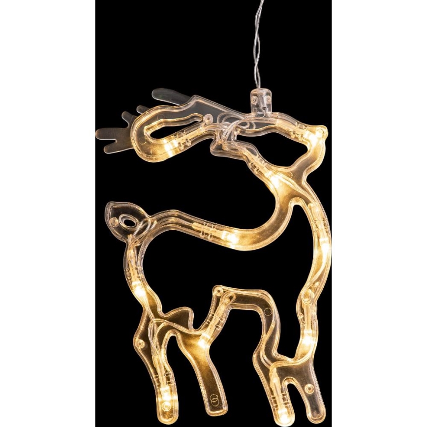 LED Kerstdecoratie LED/3xAAA/warm wit rendier