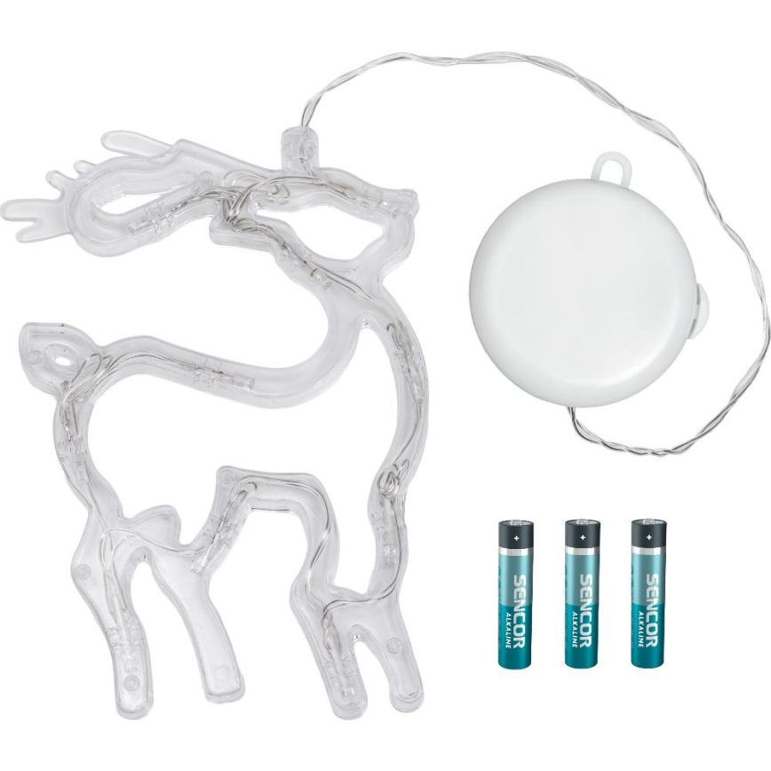 LED Kerstdecoratie LED/3xAAA/warm wit rendier