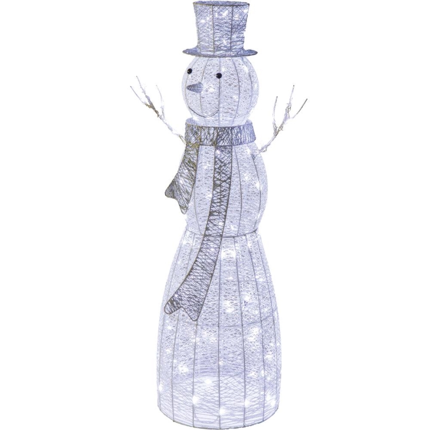 LED Kerstdecoratie voor buiten LED/3,6W/230V/koud wit 124 cm IP44 sneeuwpop