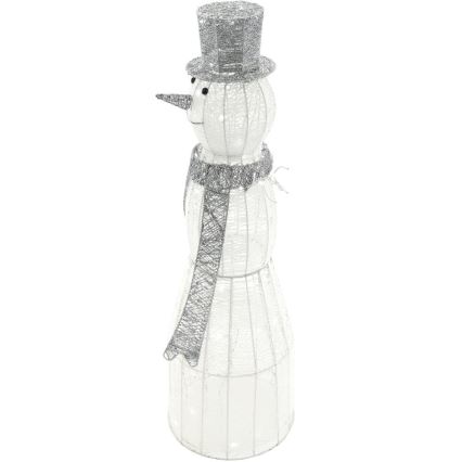 LED Kerstdecoratie voor buiten LED/3,6W/230V/koud wit 124 cm IP44 sneeuwpop