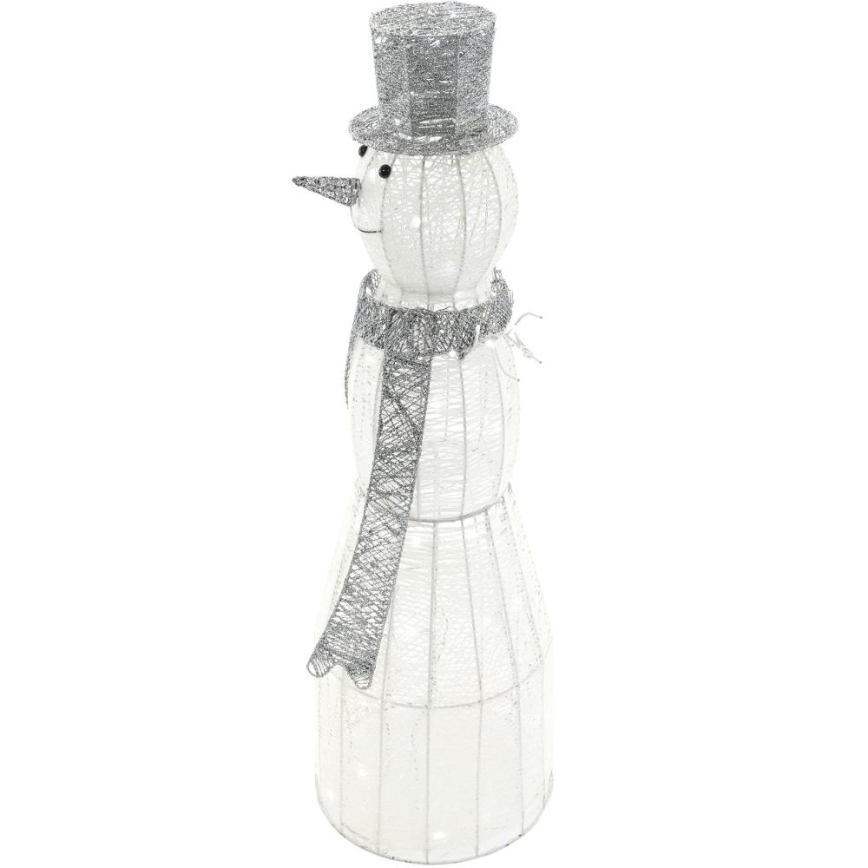 LED Kerstdecoratie voor buiten LED/3,6W/230V/koud wit 124 cm IP44 sneeuwpop