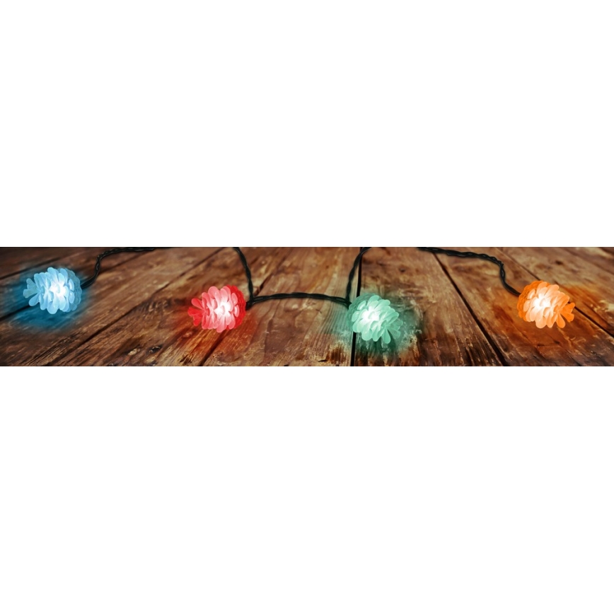 LED kerstlichtsnoer voor buiten 40xLED/15m IP44 meerkleurig