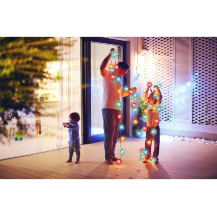 LED kerstverlichting voor buiten, 80xLED/25m, IP44, meerkleurig