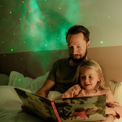 Retlux - LED-kinderprojector 230V astronaut 23,3 cm + afstandsbediening