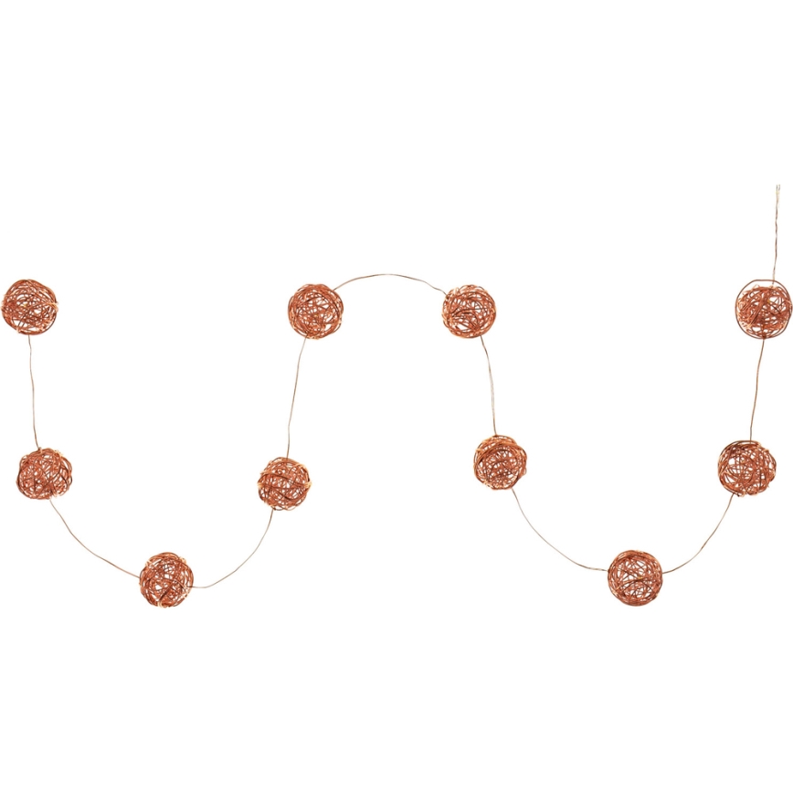 Decoratief LED-lichtsnoer 10xLED/2xAA warm wit