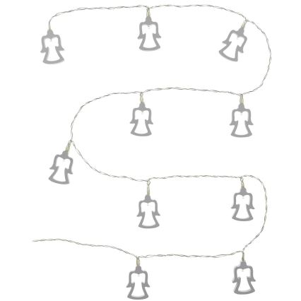 LED-lichtsnoer 10xLED/2xAA 1,8m warm wit