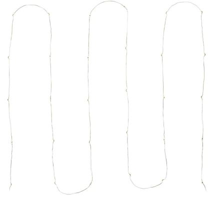 LED  lichtsnoer 30xLED/3xAA 3,3m koud wit