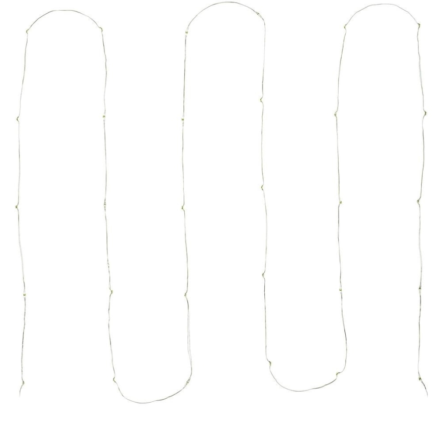 LED  lichtsnoer 30xLED/3xAA 3,3m koud wit