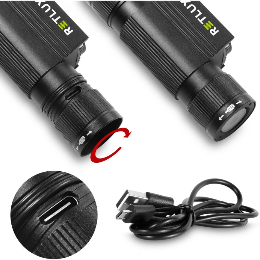 LED Oplaadbare aluminium hoofdlamp LED/2600 mAh IP66