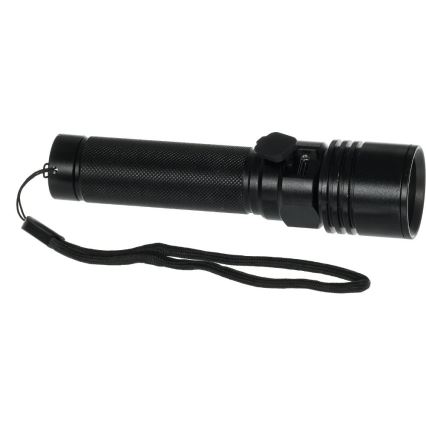 Oplaadbare aluminium LED-zaklamp LED/3W/2000 mAh IPX4 zwart