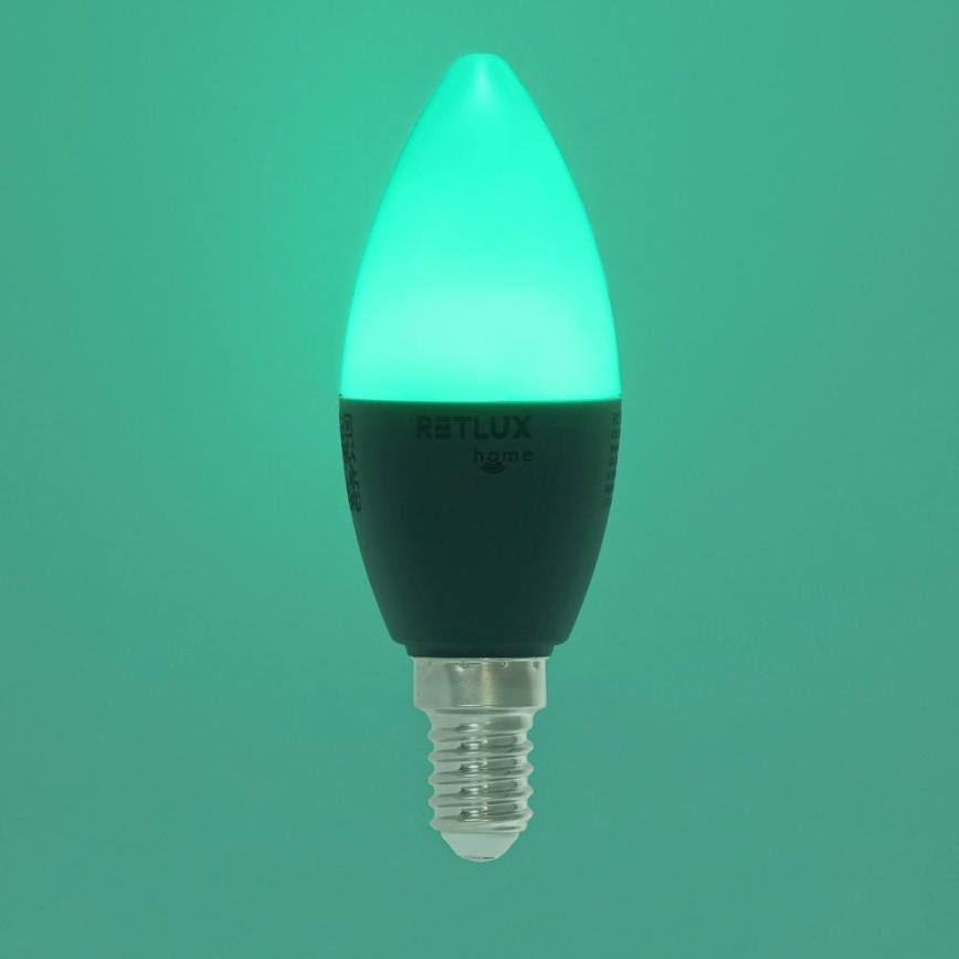 LED RGBW dimbare lamp C37 E14/4,5W/230V 2700-6500K Wi-Fi Tuya