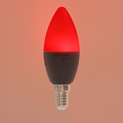LED RGBW dimbare lamp C37 E14/4,5W/230V 2700-6500K Wi-Fi Tuya