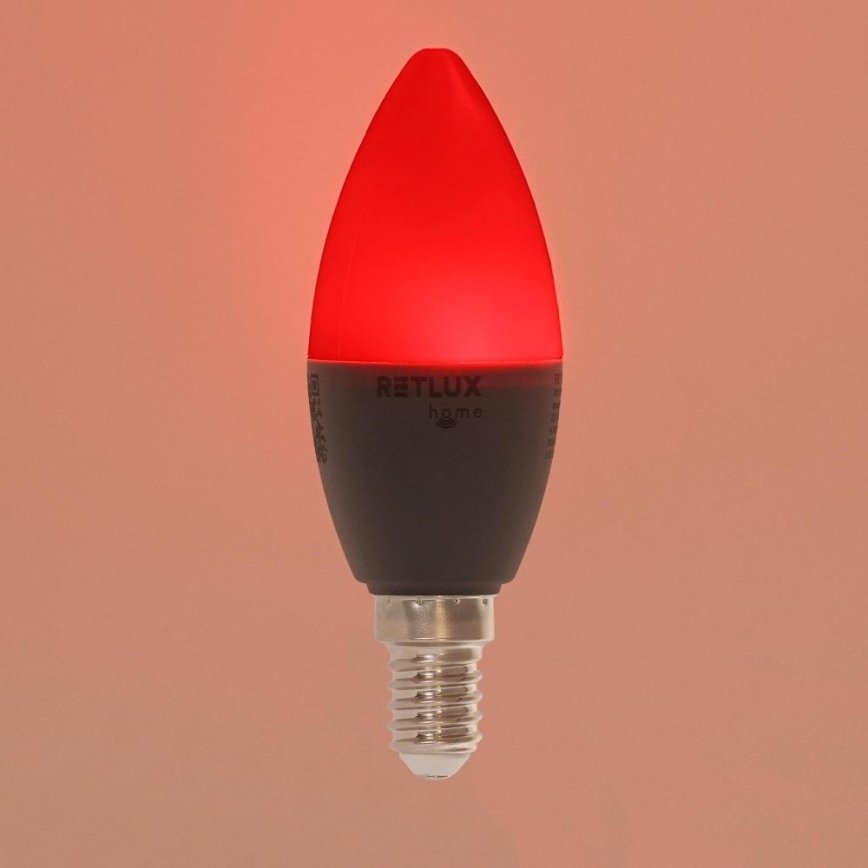 LED RGBW dimbare lamp C37 E14/4,5W/230V 2700-6500K Wi-Fi Tuya