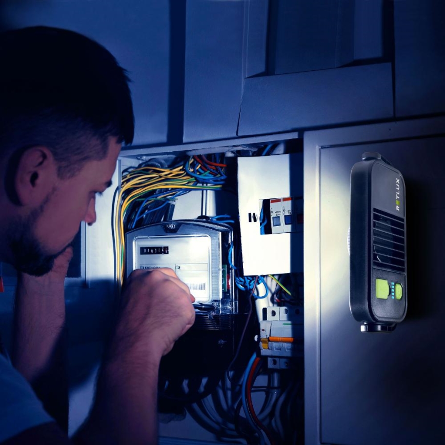 LED-werklamp met powerbankfunctie, 4400 mAh, IP44, geel/zwart