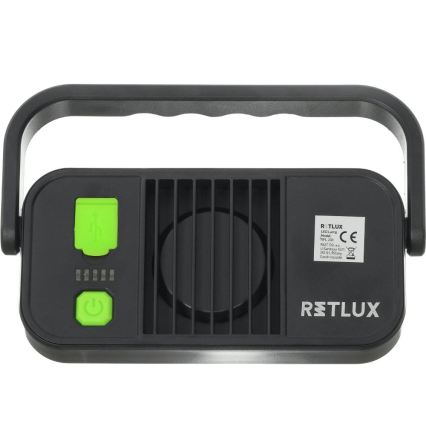 LED-werklamp met powerbankfunctie, 4400 mAh, IP44, geel/zwart