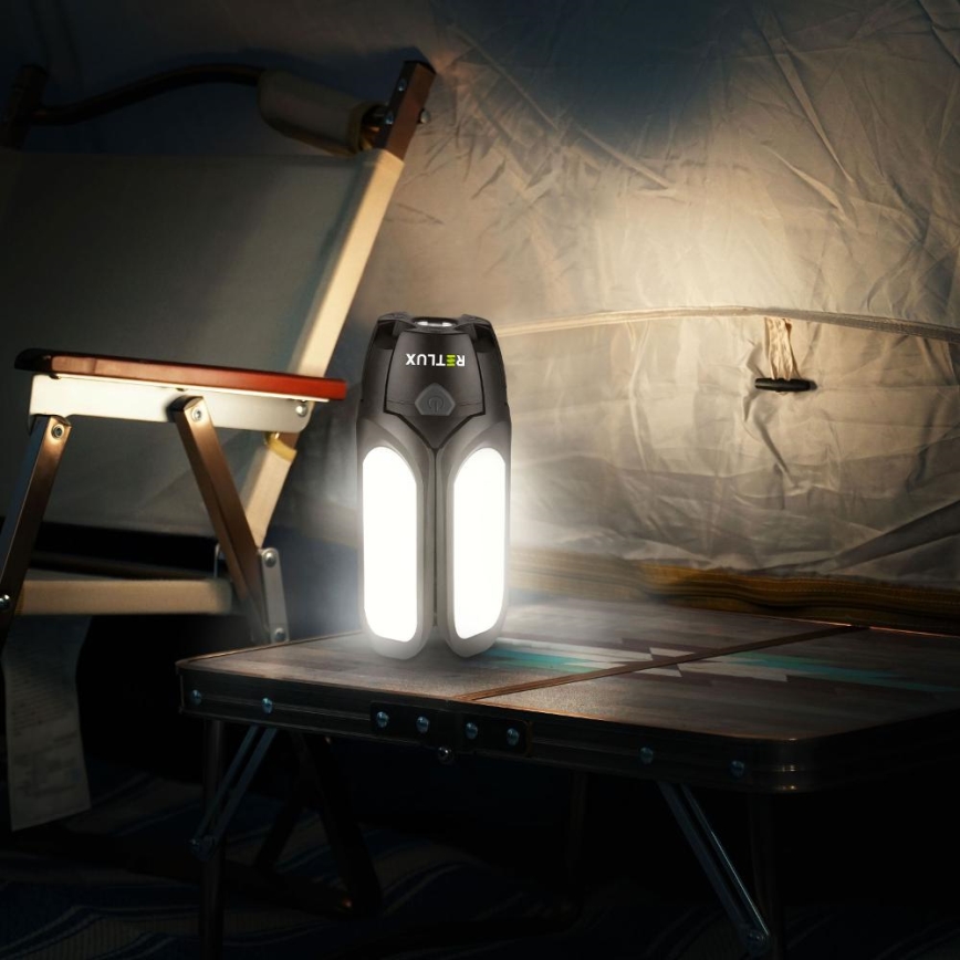 Oplaadbare LED-kampeerlamp met zonnepaneel LED/3W/1600 mAh IPX4