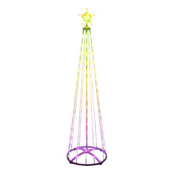 RGB LED buitenkerstboom 190xLED/230V 1,8 m IP44 + afstandsbediening