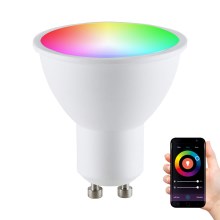RGB LED Lamp dimbaar G45 GU10/5,5W/230V 3000-6500K Wi-Fi Tuya