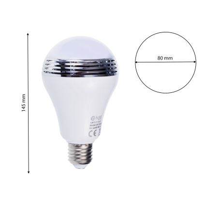 RGB LED lamp met Bluetooth speaker E27/8W/230V 2700K