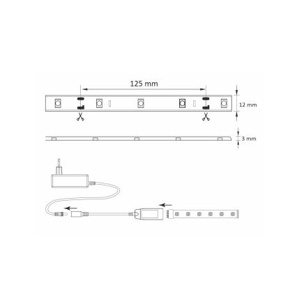 RGB LED Lichtslang voor buiten dimbaar Wi-fi LED/8W IP65 2 m Tuya