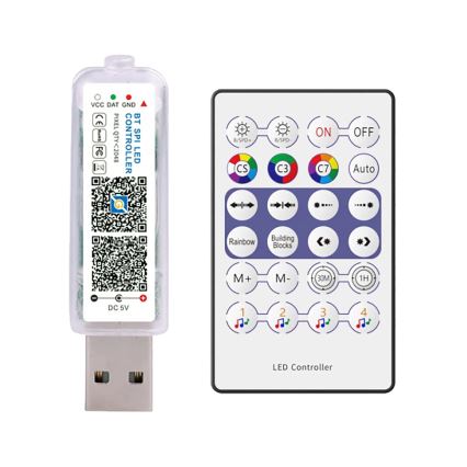 RGB LED-lichtsnoer LED/10W/5V 10 m USB + afstandsbediening