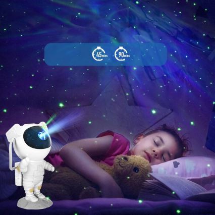 RGB LED-projector LED/5W/5V astronaut + afstandsbediening