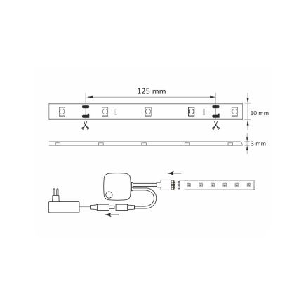 RGB LED Strip dimbaar Wi-fi + muziekfunctie LED/16W 5 m Tuya