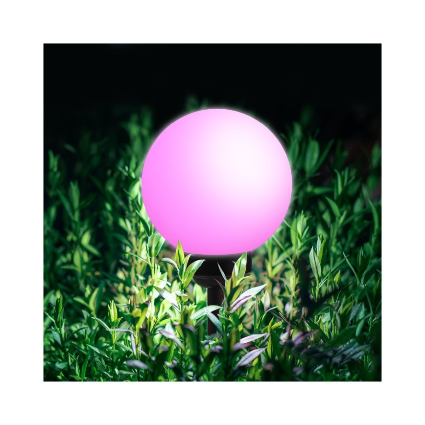 RGB LED zonnelamp SPHERE LED/1,2V IP44 200 mAh Ø 20 cm