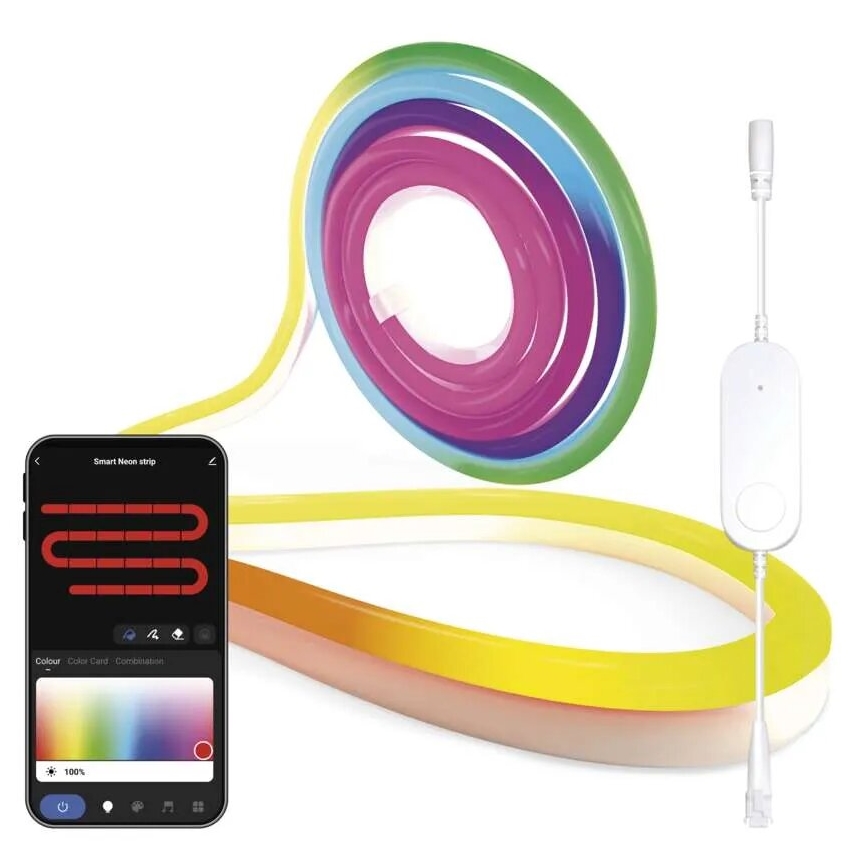 RGBIC Dimbare LED strip GoSmart LED/24W/230V 3 m Wi-Fi Tuya