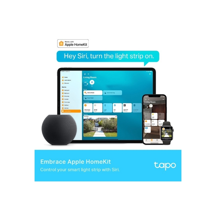 RGBW LED-strip dimbaar 5 m LED/24W/230V Wi-Fi