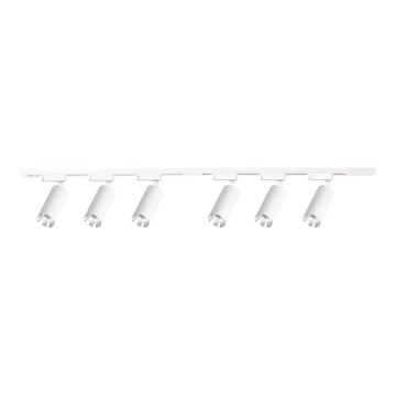 Richtbare spot in railsysteem MICA 6xGU10/10W/230V wit/mat chroom