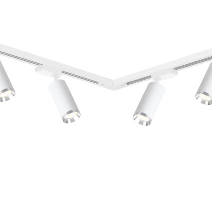 Richtbare spot in railsysteem MICA 6xGU10/10W/230V wit/mat chroom