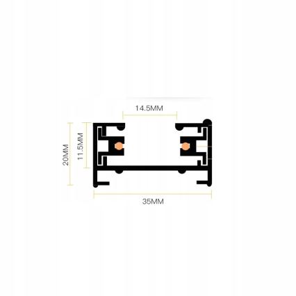 Richtbare spot voor 1-fase railsysteem 1xGU10/10W/230V, wit