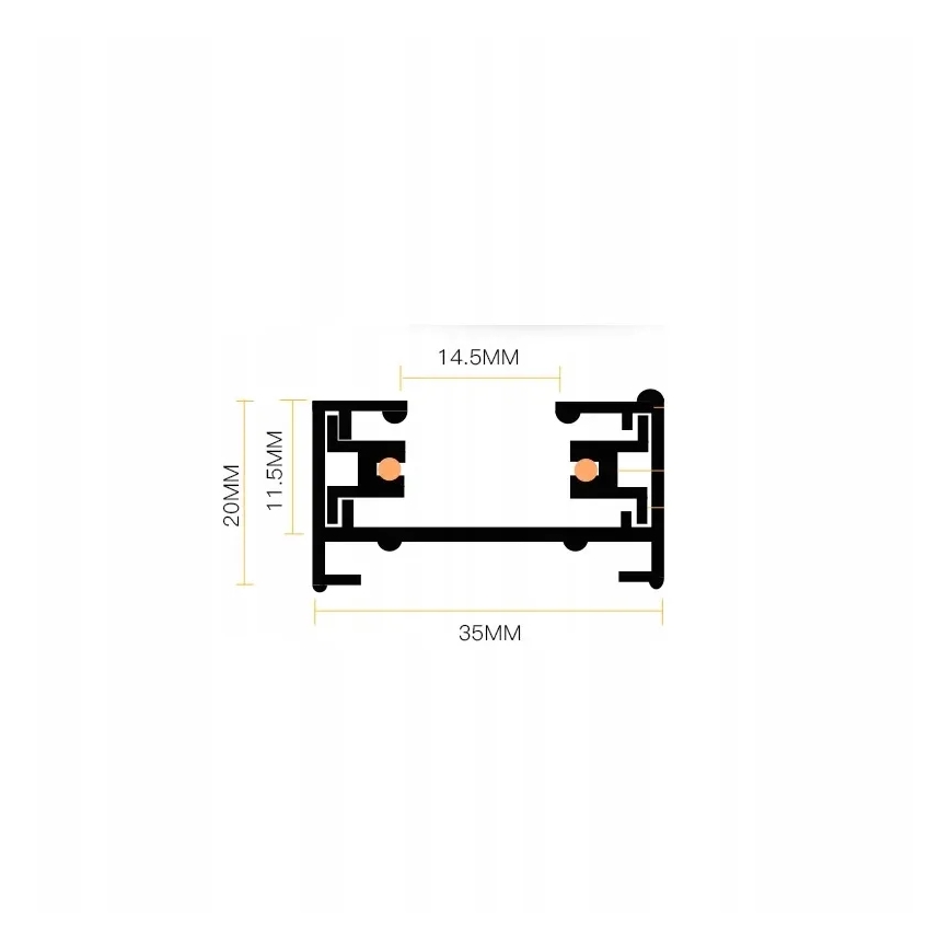Richtbare spot voor 1-fase railsysteem 1xGU10/10W/230V, wit