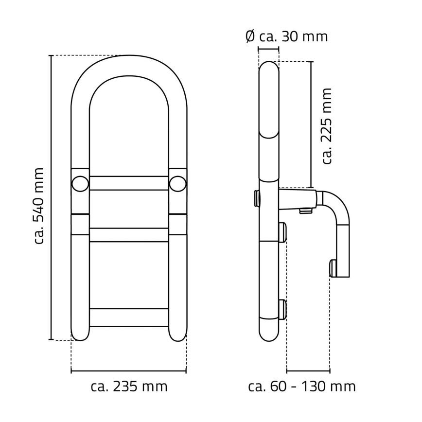 Ridder - Badgreep 54x23,5 cm wit