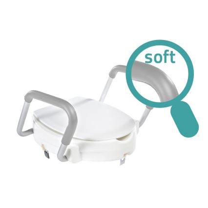 Ridder - Verhoogde toiletzitting met handgrepen, wit