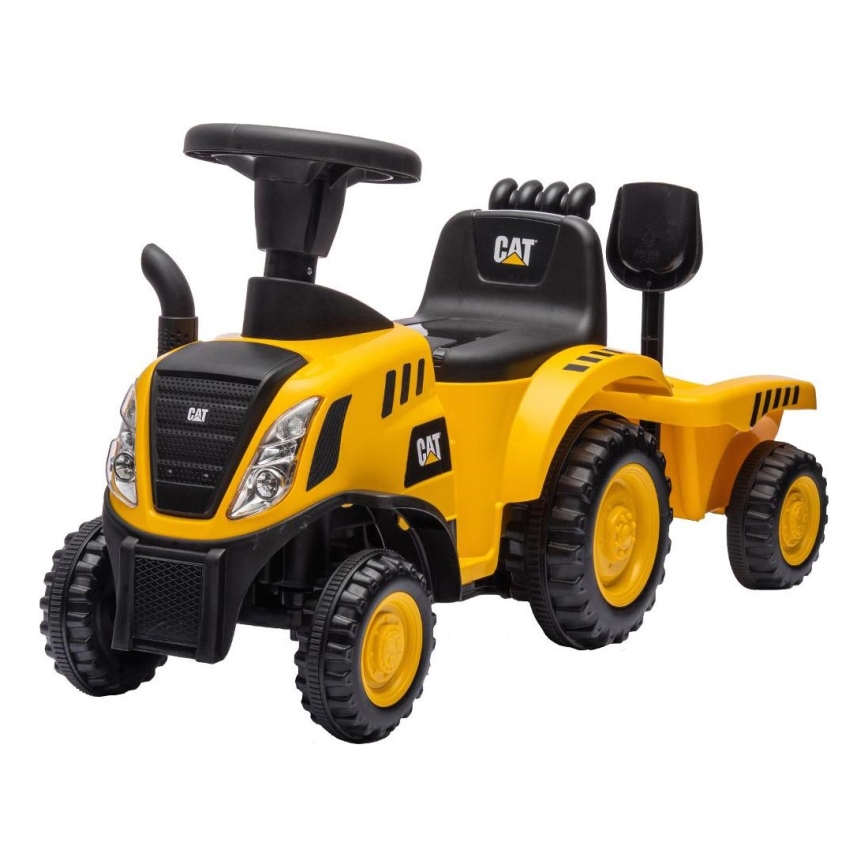 Ride-on push tractor CAT geel/zwart